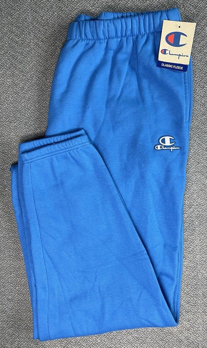 Champion Men's Blue Classic Fleece Sweatpants XL 80/20 embroidered logo |  eBay