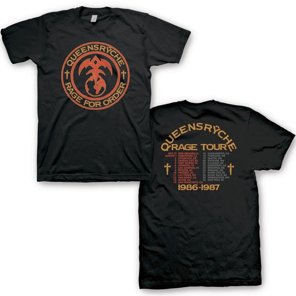 vintage an・an no.31 QUEENSRYCHE cd cvr RAGE FOR ORDER 86-87 TOUR Official SHIRT XXL
