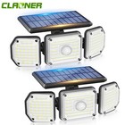 2Pcs 3000LM LED Solar Lights Outdoor Waterproof Motion Sensor Security Wall Lamp