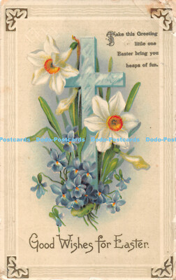R408969 Gott wünscht zu Ostern bunte Blumen Serie 14466 1911