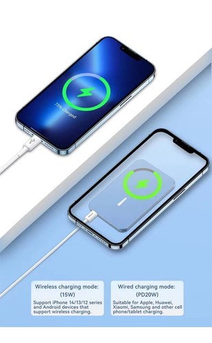 10000mAh Magnetic Wireless Power Bank Fast Charging External Portable Battery PD - 第 16/23 張圖片
