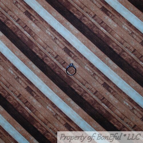 BonEful FABRIC FQ Cotton Quilt Brown Tone Bamboo Birch Tree Stripe Forest Woods - Picture 10 of 12