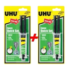 2 Set UHU Epoxy Quick Set Glue, Easy Mix model extra strong adhesion iron glass