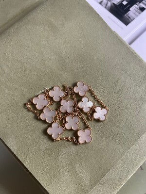 NEW!🤍 Van cleef arpels VCA 10 Motifs Alhambra Vintage 18K Mother