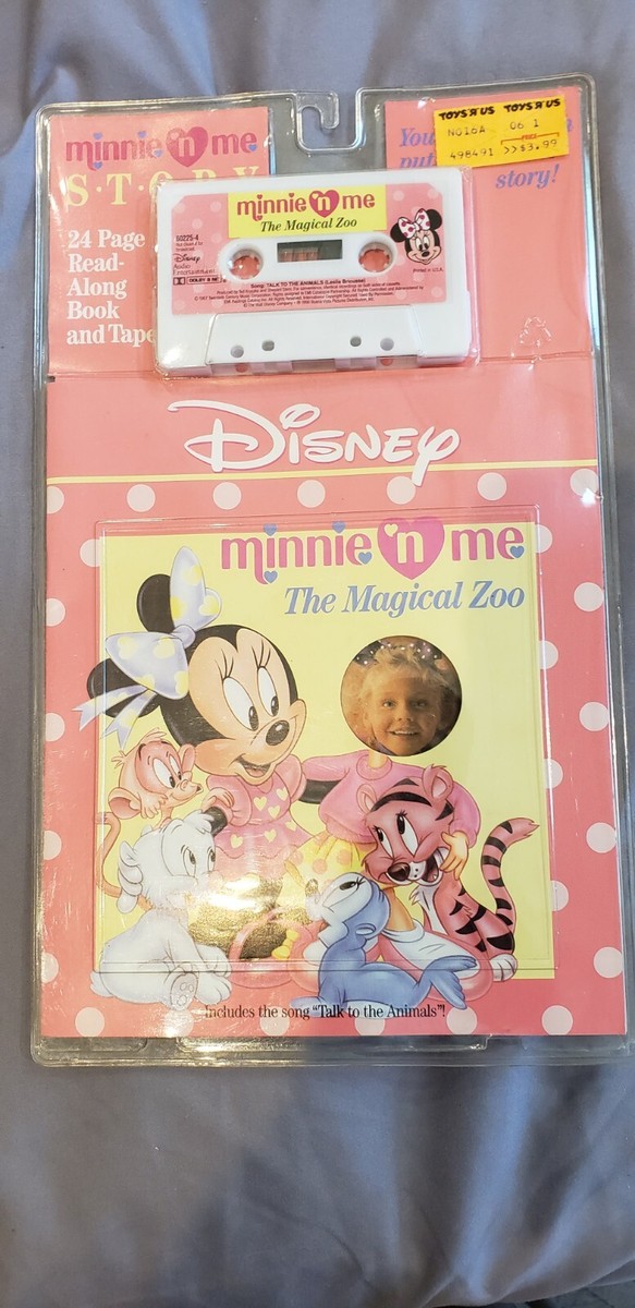 New Vintage Disney Minnie n Me Magical Zoo 80's Read Along Book