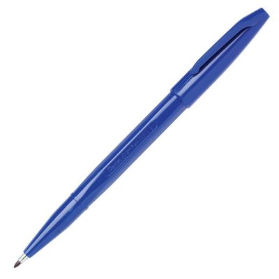 S520-C Pentel Sign Pen Stick Marker, Fine Point, Blue Ink, 1 each