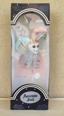 HEAD MASK VENETIAN PORCELAIN DOLL HAND PAINTED DOLL NEW 