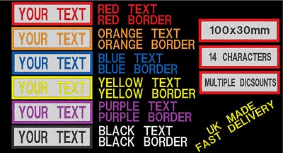 ID Badge Patch Custom Name Tape Patch – Sew-On 10x3cm Morale Badge - Foto 5