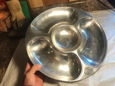 Wilton Cast Aluminum Chip and Dip Serving Tray Platter