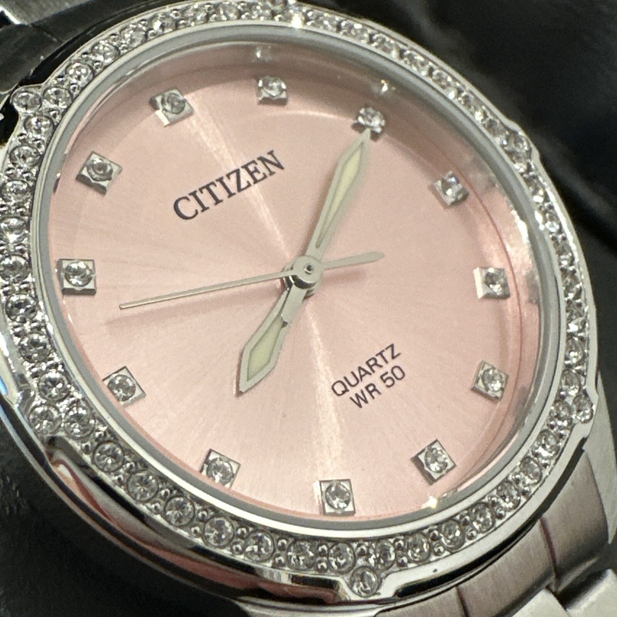 Citizen Women\'s Watch ER0220-60X Pink Dial 30mm Silver Tone Stainless Steel Set Amazon.com: Citizen Women main image 2