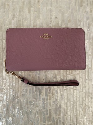 maroon coach wallet