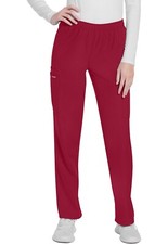 Cherokee Scrubs Women's Mid-Rise Pull-on Slim Leg Cargo Pant CK281A REDN Red