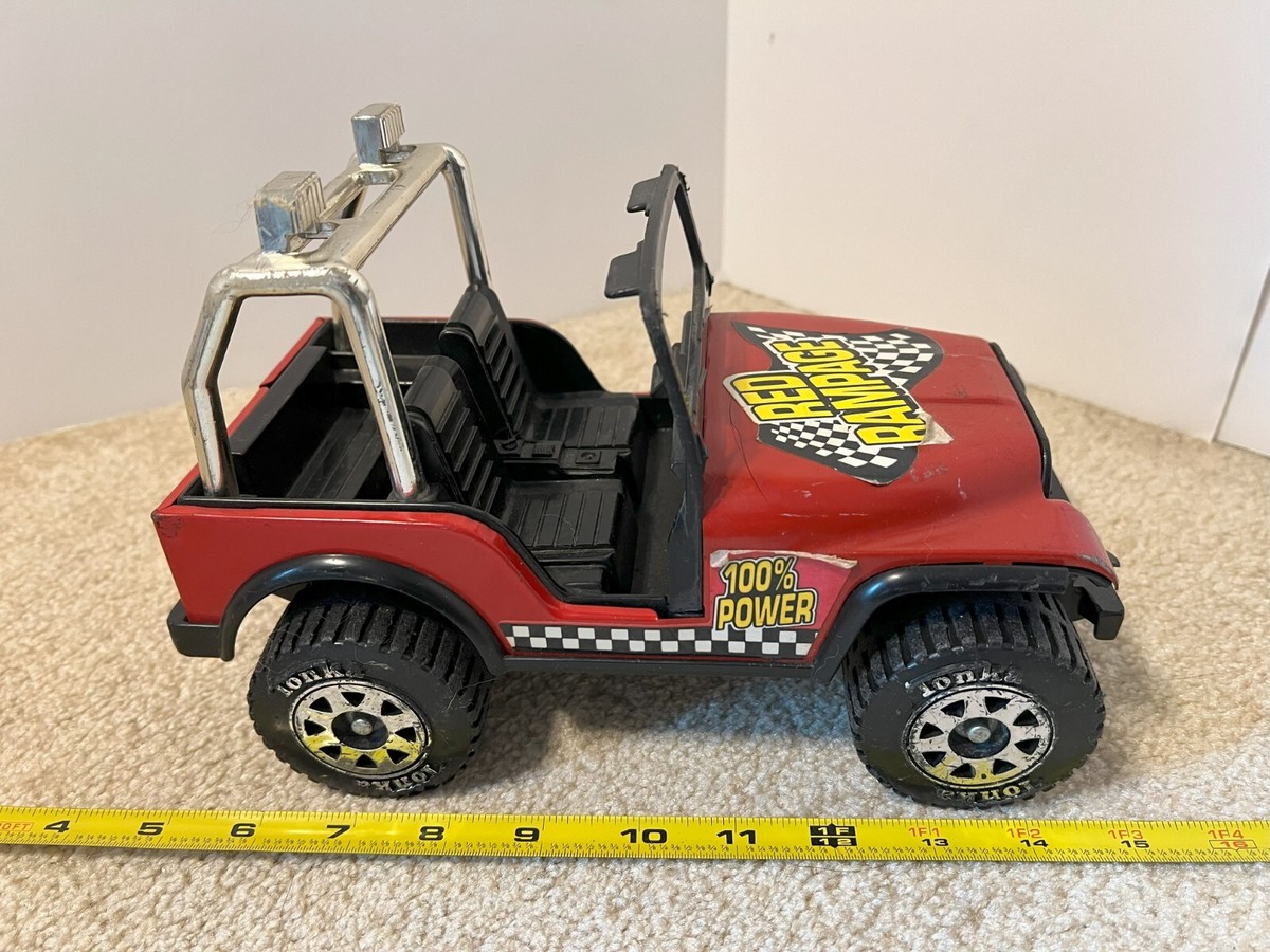 Vintage Tonka Red Rampage off road Jeep wrangler 2410. pressed
