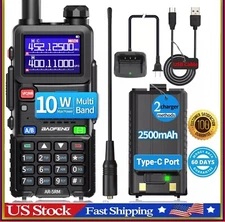 Digital Handheld Radio Scanner Fire Police VHF FM EMS Ham 2 Way Transceiver Dual