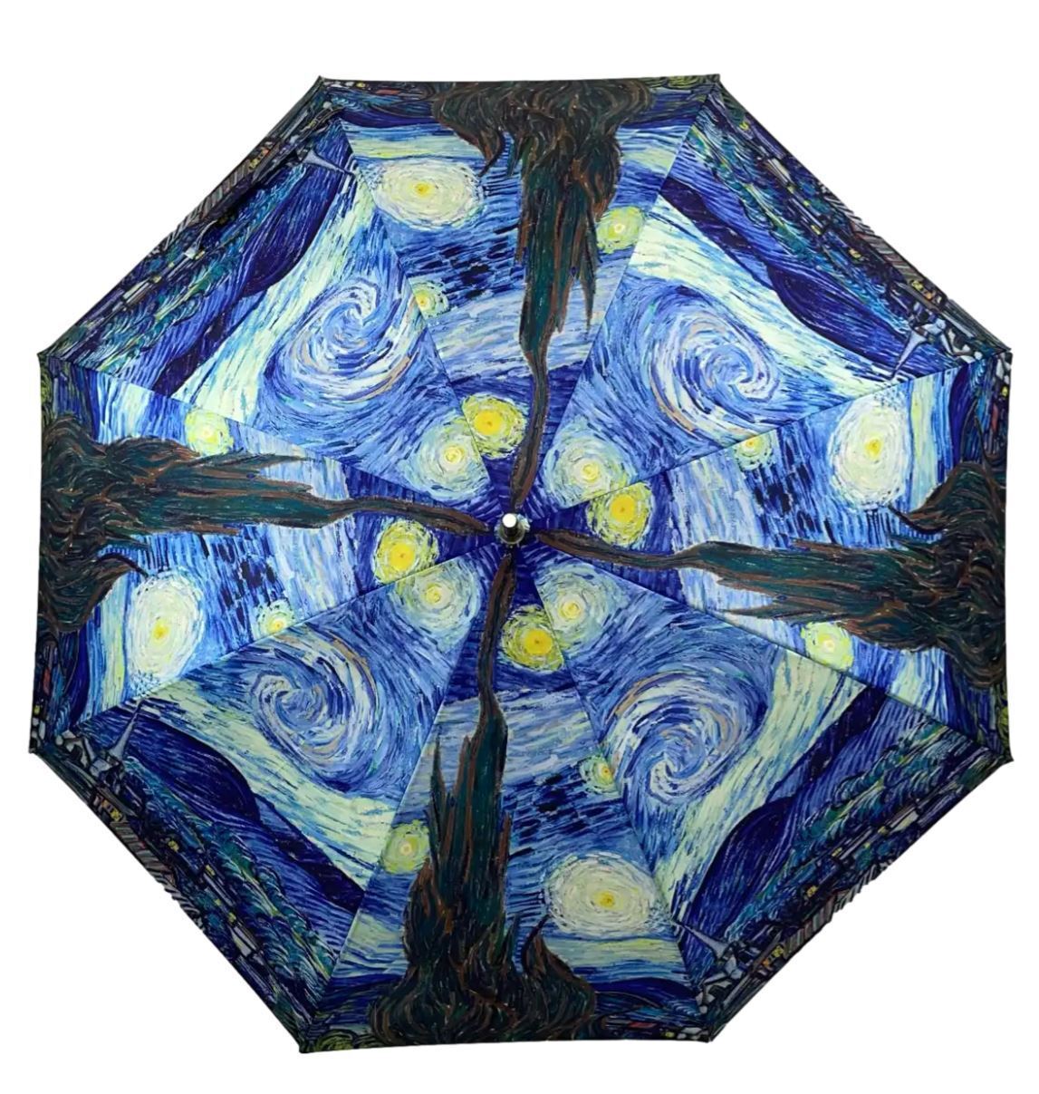 StormKing Auto Walking Artist Umbrella - Van Gogh Starry Night | Fibreglass Fram