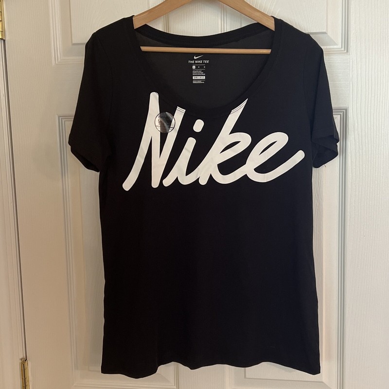 Women's Nike Dri-FIT Logo Training Tee Black short sleeve MEDIUM