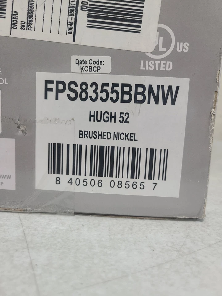 Fanimation Hugh 52 in. Integrated LED Indoor/Outdoor Brushed Nickel Ceiling Fan - Image 4 of 4