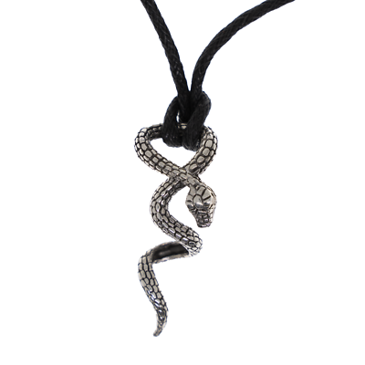 Entwined Snake Pendant 925 Sterling Silver Gothic Goth Reptile Slytherin