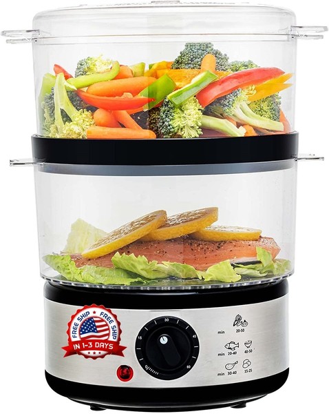 Vaporeras Para Cocinar Verduras Vegetales Comida Saludable Vapor Brócoli Carne