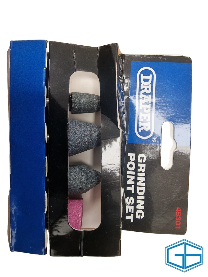 SHANK MOUNTED GRINDING POINT SET 6MM 4 PIECE DRAPER- INCOMPLETE