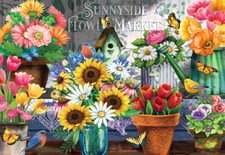 Crown Point Graphics Sunnyside Flower Market 1000 Piece Jigsaw Puzzle