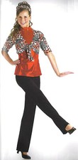 Child 6X7 Tap Jazz Dance Costume STARTIN SOMETHING 3 Pieces: Shirt, Pant, Wrap