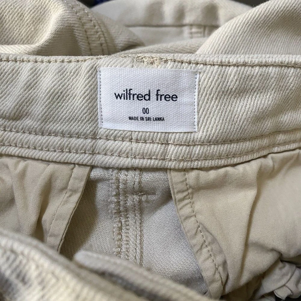 Pantalón cargo Aritzia Wilfred Maeve para mujer talla 00 beige abedul Foto 3 de 4