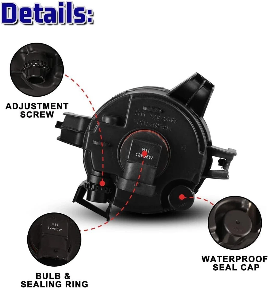 Right Side Fog Light for 2004-2006 Nissan Quest 2005 Altima Driving Bumper Lamp - Изображение 3 из 4