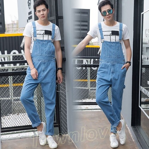NEW Retro Mens Casual Denim Overall 