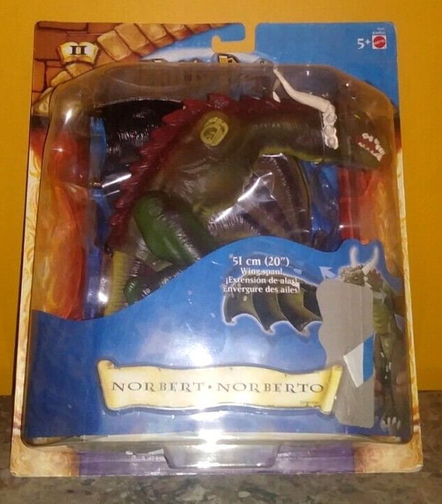 New in Box! VTG Harry Potter Norbert the Dragon Action Figure 2001 