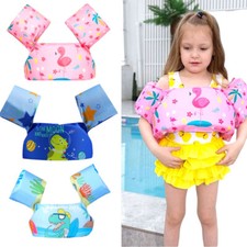 Toddler Swim Vest with Armbands Dinosaur Flamingo Float Aid for Kids Boys & Girl
