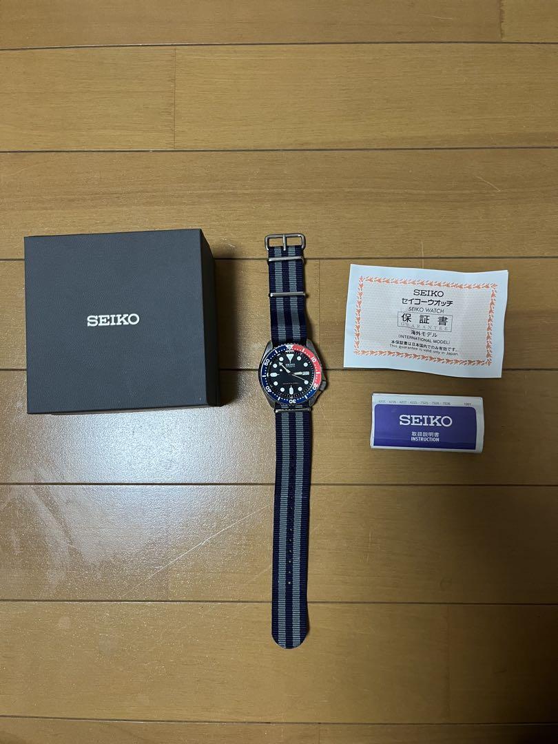 Seiko Navy Boy 7S26-0020 SKX009 Diver Scuba 200m Day Date Automatic Mens Watch