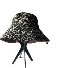 Makins New York Cloche Hat Womens Medium Leopard Print Faux Fur Ribbon Chic Faux Fur Cloche - Etsy main image 4