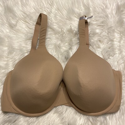 Ambrielle 42DD Bra Tan Full Figure Everyday Full Coverage Underwire Back  Closure