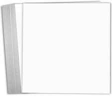 White Cardstock Scrapbook Paper 12X12 Heavy Weight 100 Lb Cover Card Stock   25