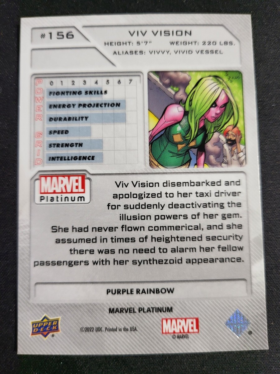 スケッチカード Upper Deck Marvel Viv Vision 2025 Kakawow Aura Marvel Base #73 Viv Vision | eBay