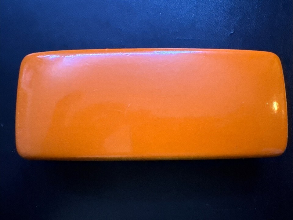 Kate Spade Pink & Orange Eye Glass Sunglasses Hard Clam Shell Case Eyes