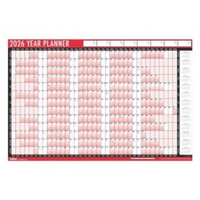 Image of 2026 A1 Laminated Yearly Wall Planner Calendar with Wipe Dry Pen Sticker Dots