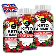 Gomitas de dieta cetogénica para pérdida de peso y grasa, quemador de grasa abdominal - 3 x 60 de alta resistencia