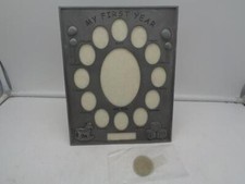 My First Year Baby 13 Photo Pewter Picture Frame by Sixtrees 8-1/2" x 10-3/4"