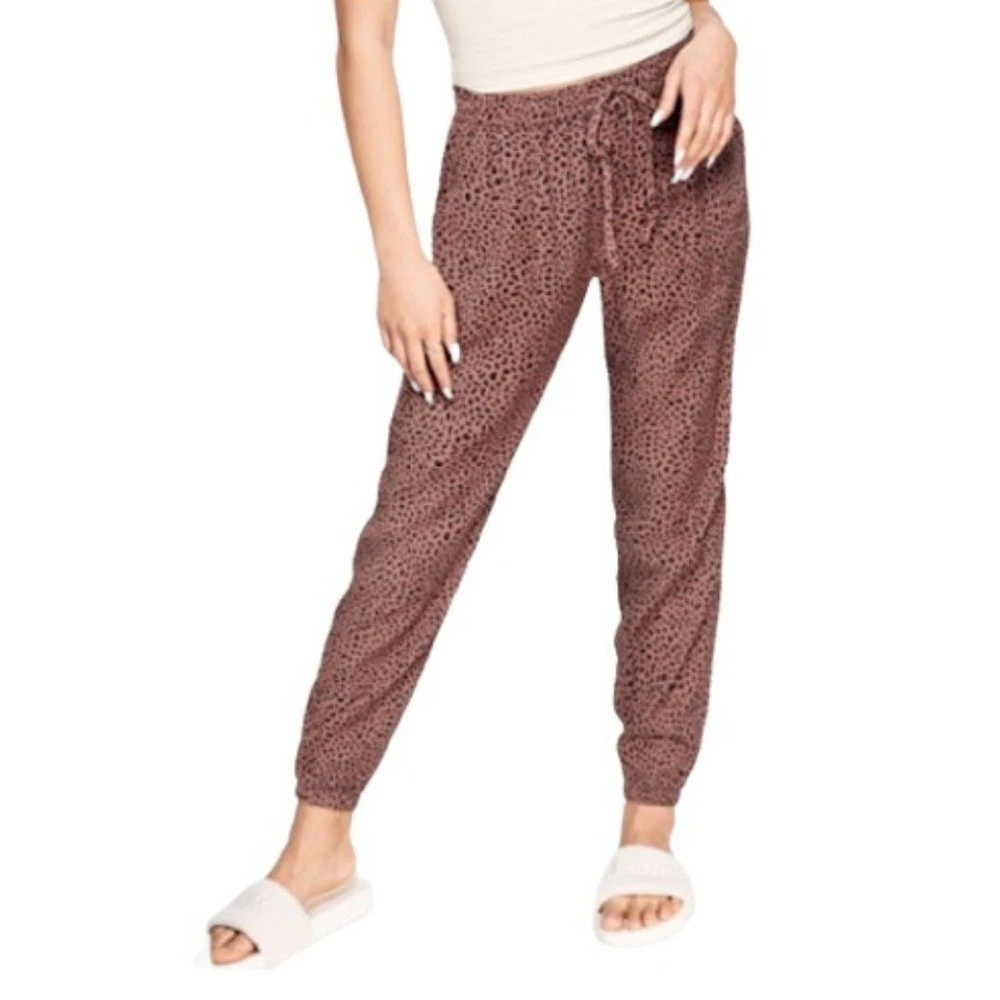 Pink Victoria Secret Leopard Cheetah Animal Print Joggers