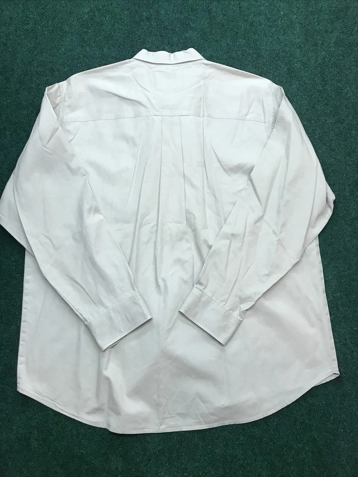 Camisa De Colección Resistente Wrangler Vaquero Bordada Boca Grande Bajo Caqui 2XLT Foto 4 de 4