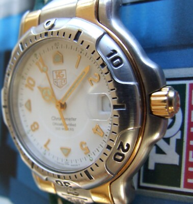 TAG HeUeR Men Classic 6000 CHRONOMETER Watch~WH5151~18K Gold