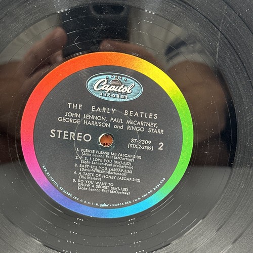 Beatles The Early Beatles Capitol Records 1965 Vinyl Record LP ST-2309 Apple VG+ - Foto 9 di 9