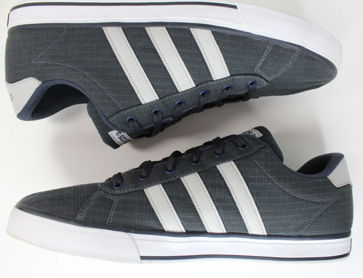 Men s Size 13 Adidas NEO Ortholite Gray Lace up Art F38360 Sneakers