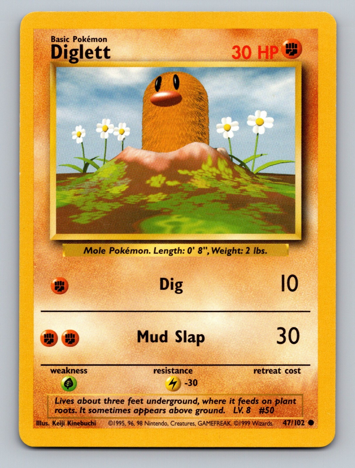 DIGLETT - 47/102 - Base Set - Pokemon Card