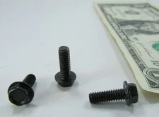 Lot 100 Hex Washer Head Machine Screws, #8-32 x 1/2" Threads Phosphate Steel New