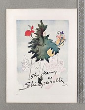 1946 Schiaparelli Shocking Perfume Oversize Original Vintage Ad