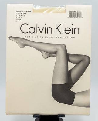 Calvin Klein Matte Ultra Sheer Control Top Panty Hose Size B 620 Ivory