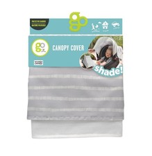 NWT Go by Goldburg Car Seat Canopy Gray Ticking Stripe Full Coverage 7